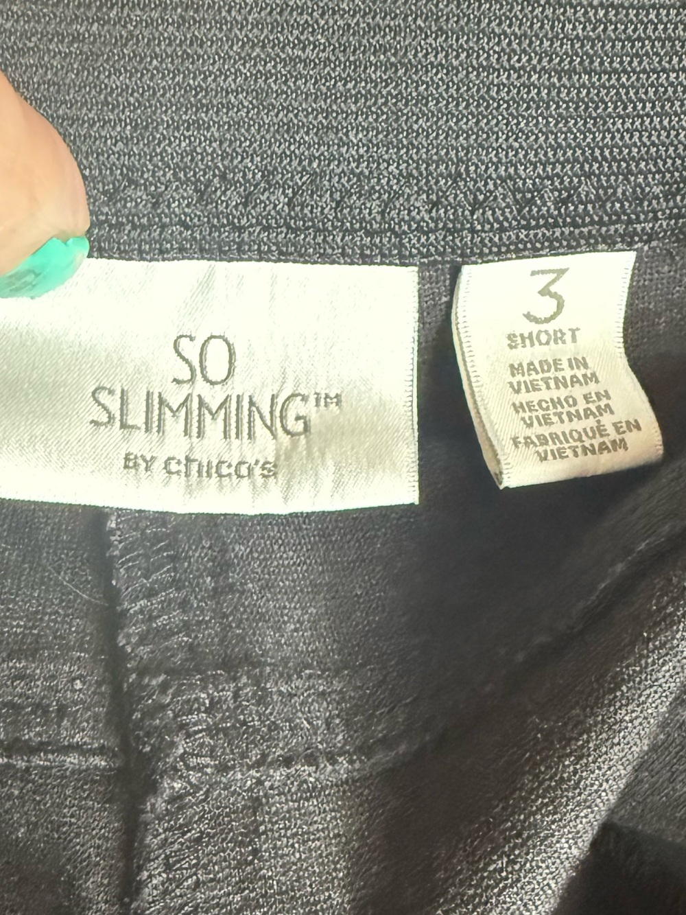 Chico’s So Slimming Women's Black Stretch Straight-Leg Pants Size 16 - Picture 2 of 3